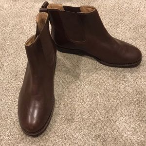 Brown leather boots from L.L. Bean